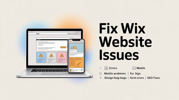 fix wix website issues, design errors, mobile problems, editor bugs, wix header
