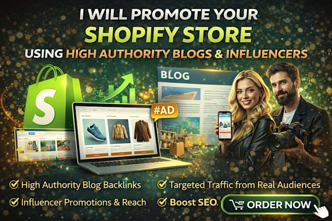 promote your shopify store using high authority blogs and influencers