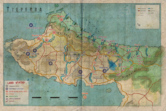 design a unique vector map, realistic or fantasy