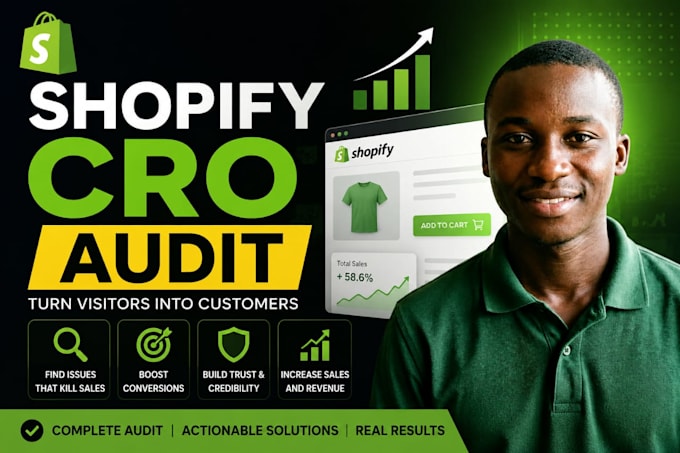 do shopify cro audit, conversion rate optimization and improve your store sales