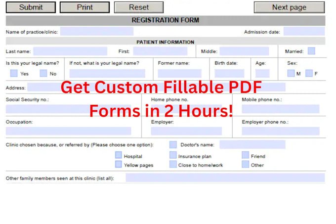 design a custom fillable PDF form with advanced fields