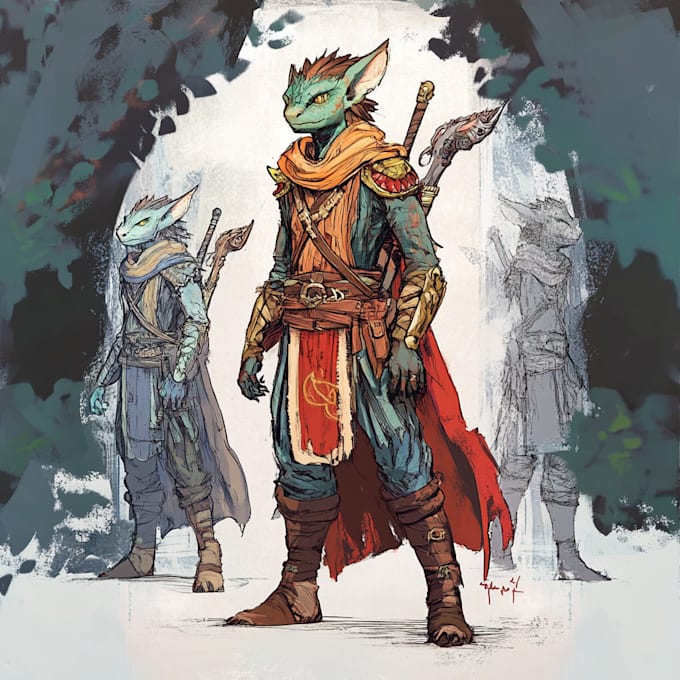 do illustration, dnd concept art and character design