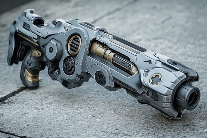 draw concepts for sci fi and fantasy weapons