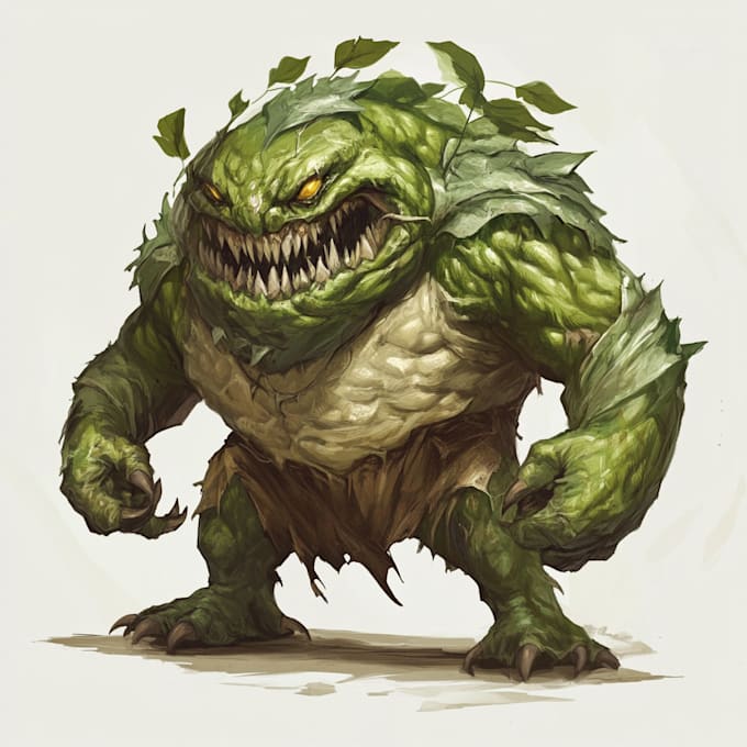 make an epic fantasy artwork with monsters, dragons