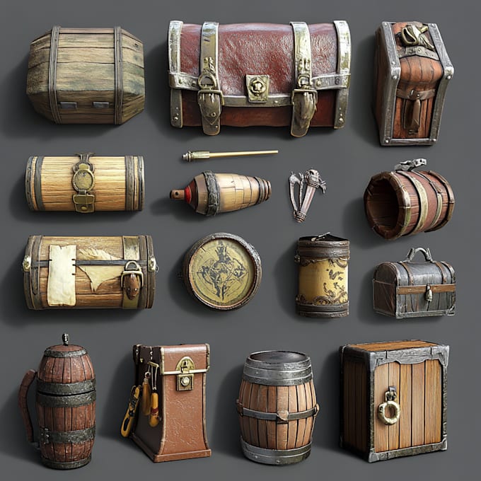 do 2d props, icons and objects for your game