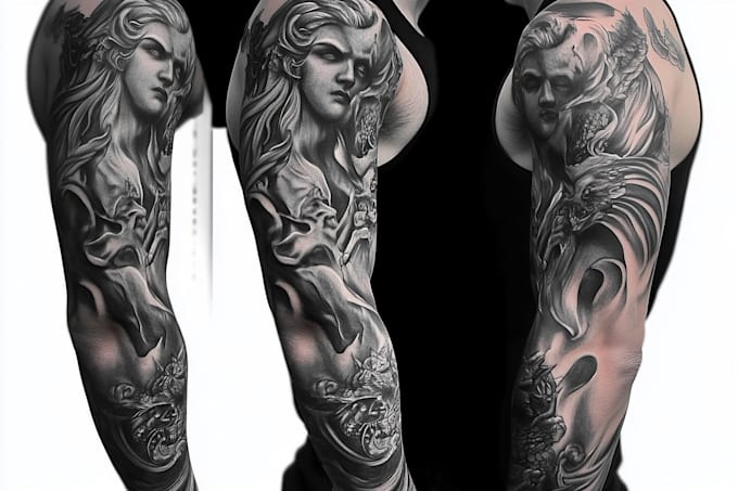 professionally design your sleeve tattoo, chest tattoo