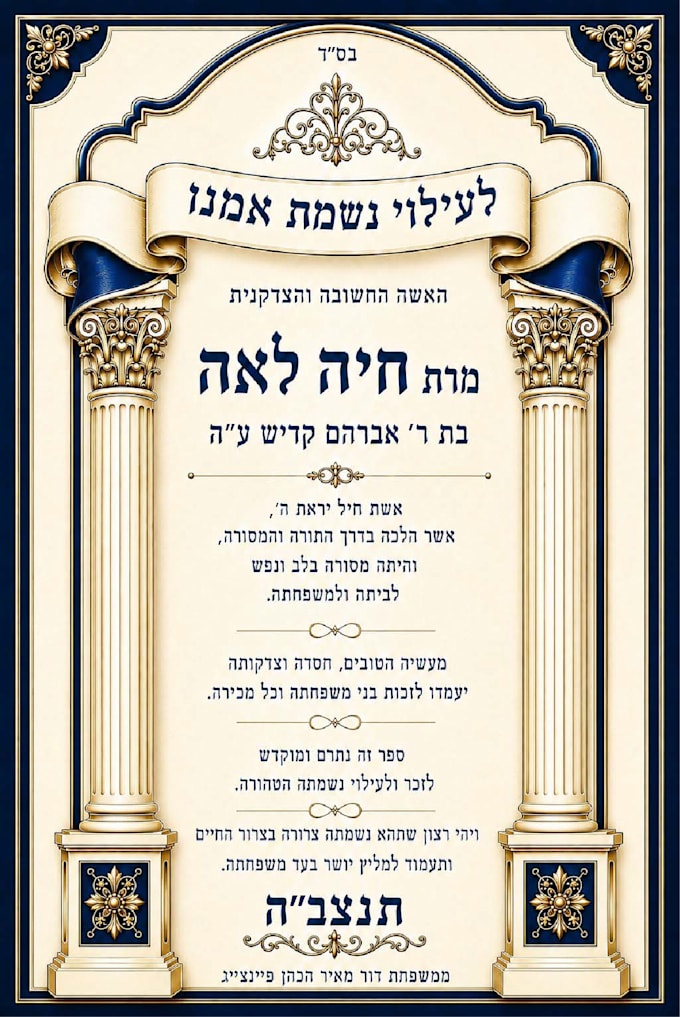 design an amazing flyer or poster in hebrew