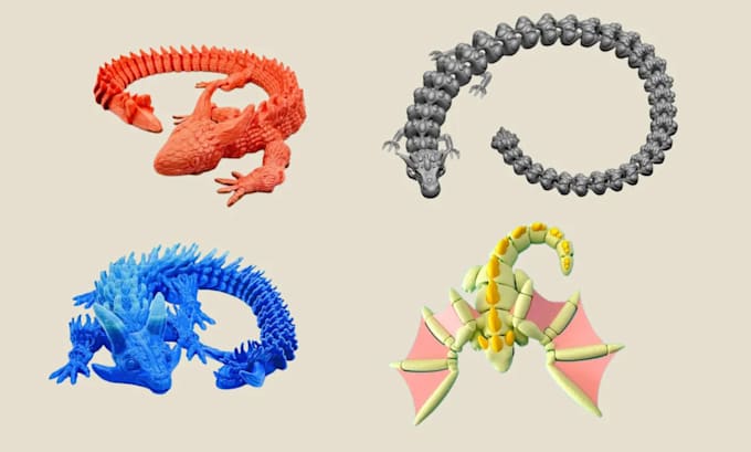 design flexi toy fidget toy 3d toy print articulated toy flexi animal toy