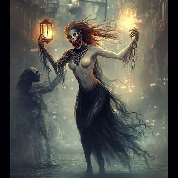 make horror character illustration