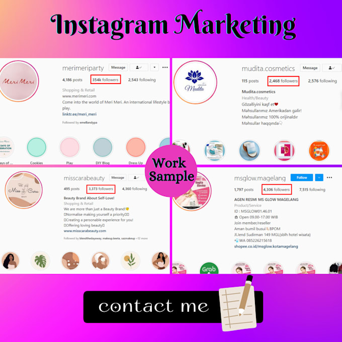 be instagram marketing manager for organic growth