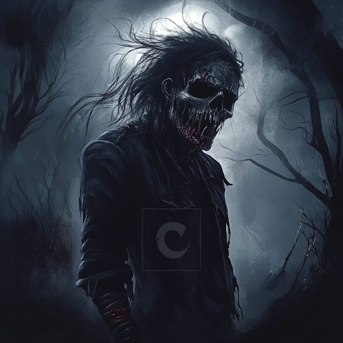 make a dark horror art for you