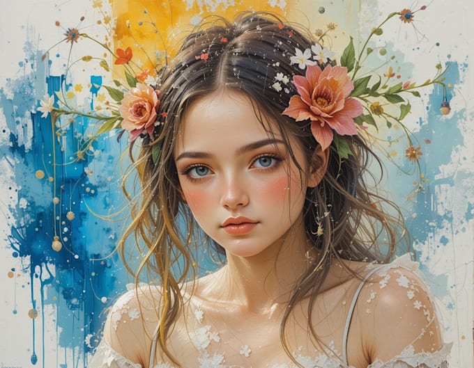 paint landscape in real oil painting