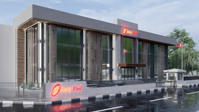 prepare and render any exterior 3d model in sketchup