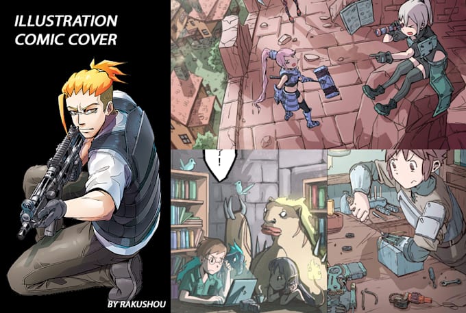 color your comic page or comic cover