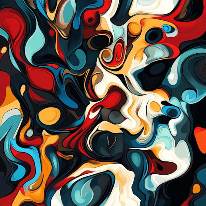 create abstract geometric digital art