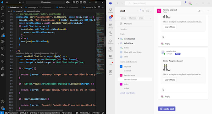 integrate your app with ms teams for automated notifications