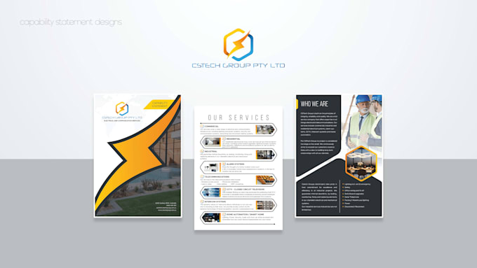 design professional and winning capability statement