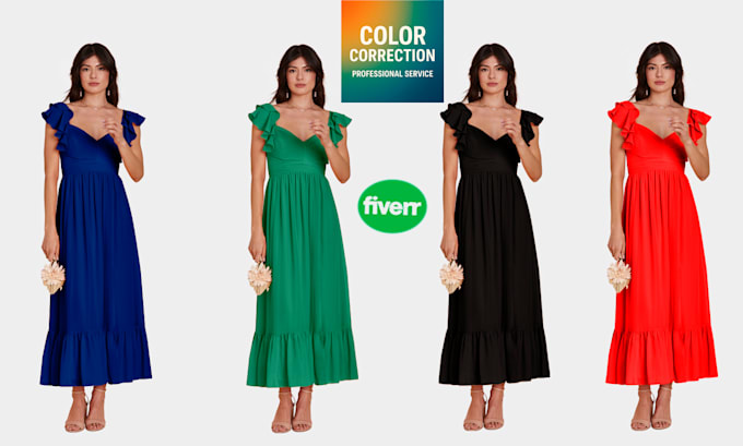do fashion photo color correction for model worn garments