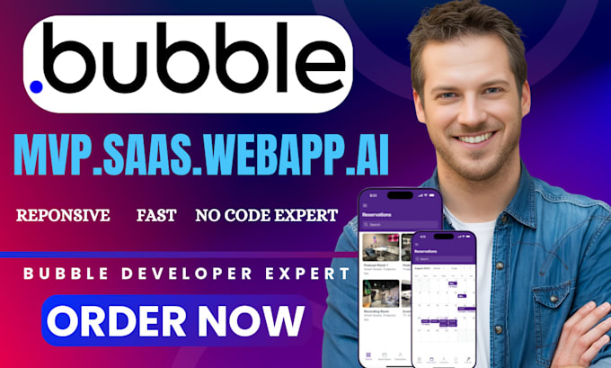 develop professional bubble io mvp, saas, web and mobile app with openai