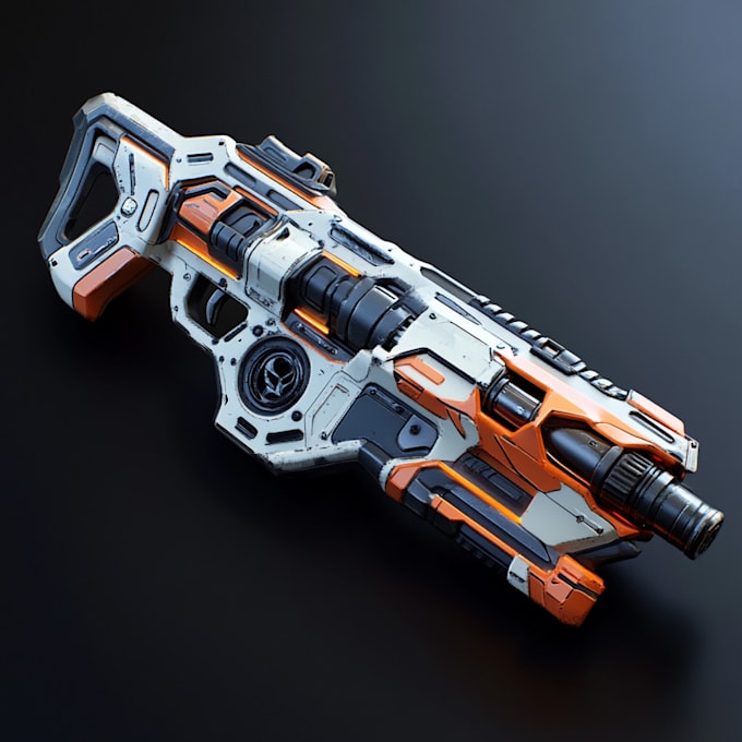 design detailed 3d weapons with an epic style