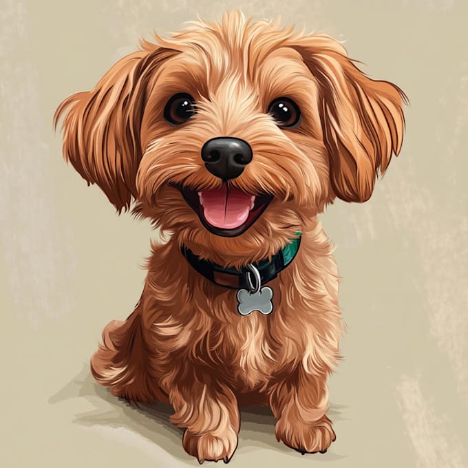 make a custom pet portrait, dog