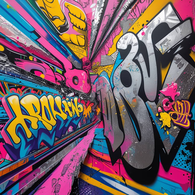 create graffiti pop art canvas designs and murals