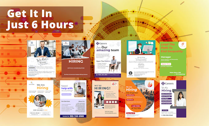 design hiring job, recruitment flyers, one pager and  leaflet