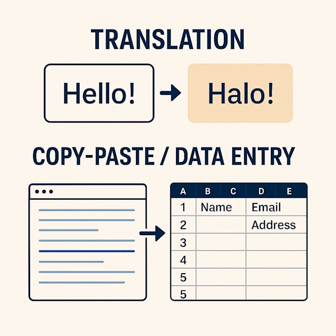 translate english malay and do accurate copy paste data entry
