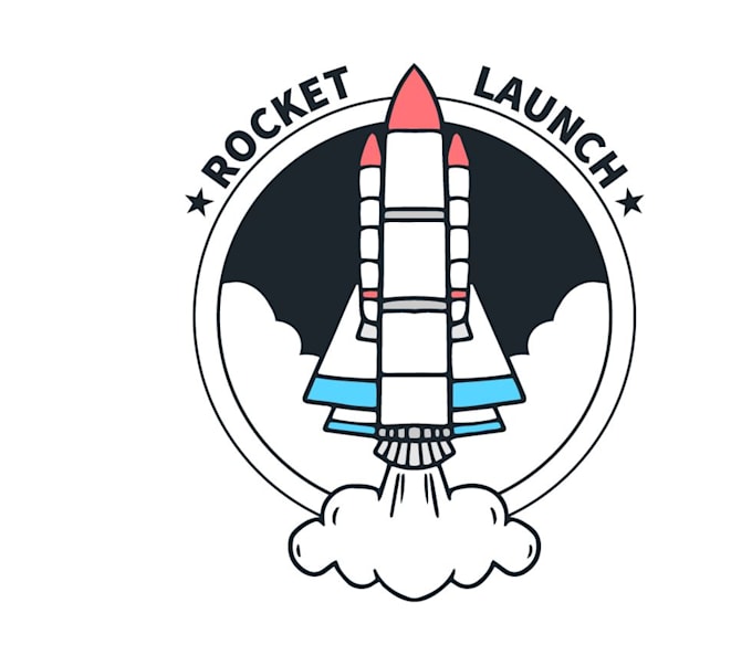 design high quality rocket logo