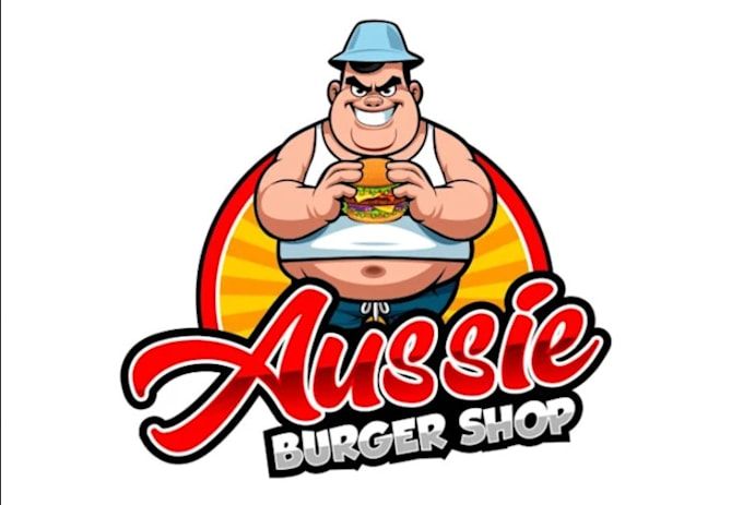 do modern professional burger logo design