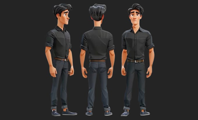 create high quality 3d figure, 3d action figure 3d cartoon for game and 3d print