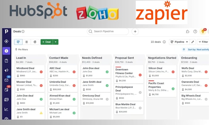 Develop full stack crm website with react next js hubspot zapier and ...