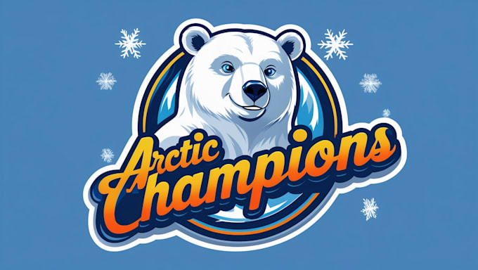 make an amazing arctic champion mascot logo design in 12 hours