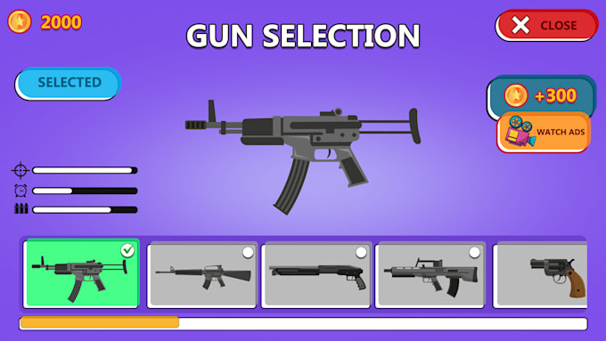 create stunning 2d game UI UX design for mobile and PC games