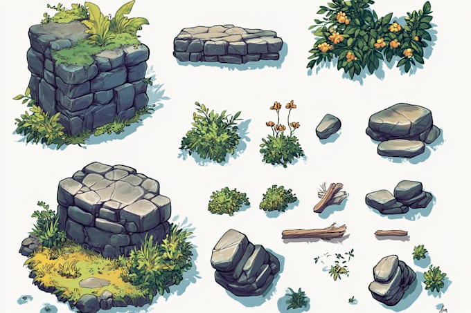 draw environment background art, fantasy style