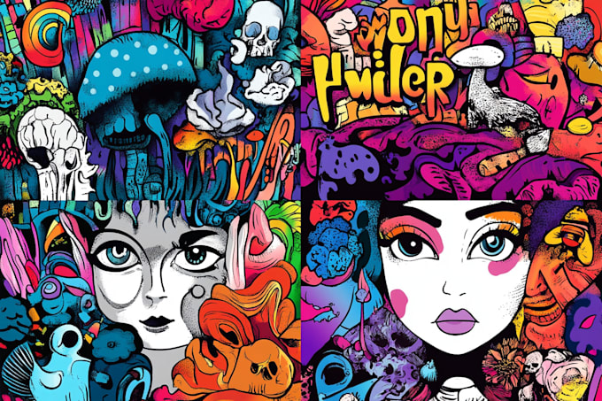 draw doodle art illustration designs on any topicc