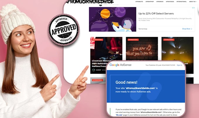 approval your site on your google adsense account
