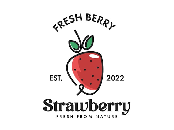 design high quality strawberry logo