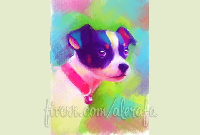 Paint A Colorful Pet Portrait By Alerafa