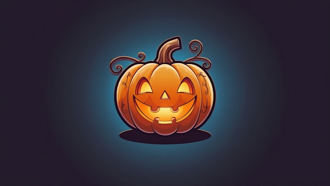 do halloween pumpkin mascot logo