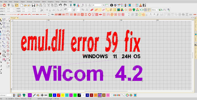 fix wilcom emul dll error 59 for windows 11 24h2 fast
