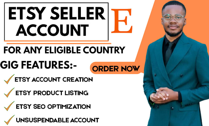 create a verified an unsuspended etsy seller account creation, etsy listing