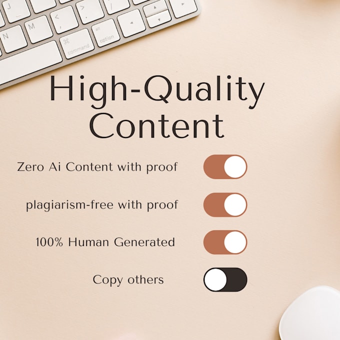 write high quality original and plagiarism free content zero ai