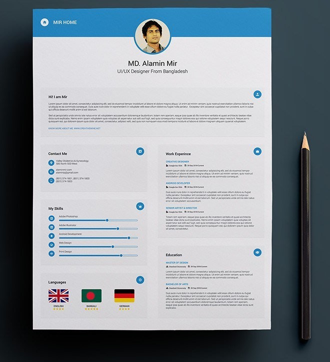 design Resume, Cv, Curriculum Vitae, Cover Letter