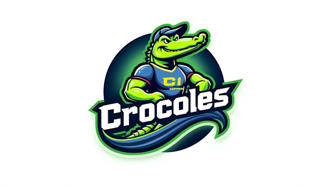 do awesome crocodile sport mascot logo design
