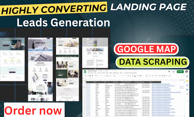 create high converting landing page google maps scraper for b2b leads generation