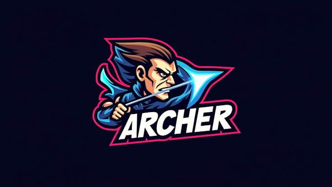 do awesome archer esport mascot logo design
