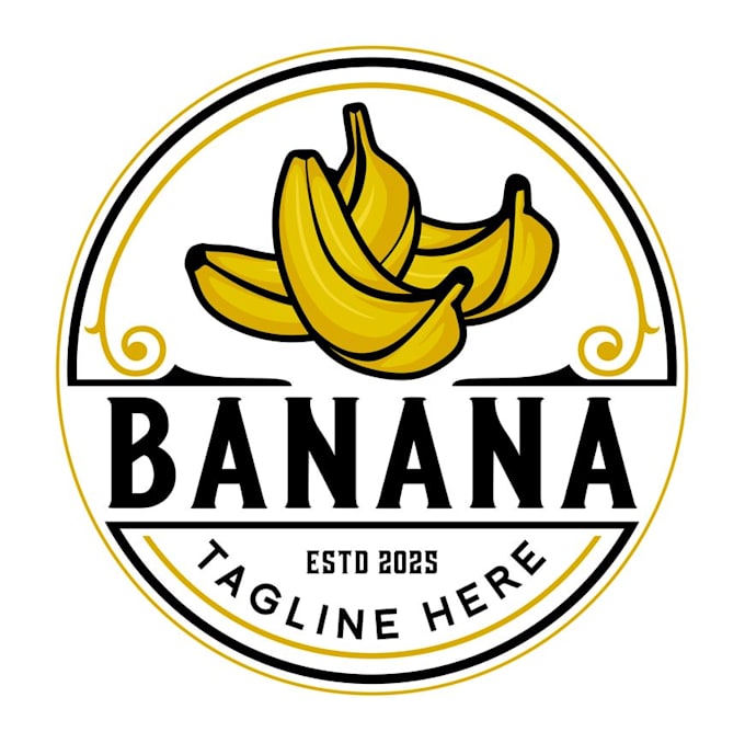 design creative banana logo in very short time