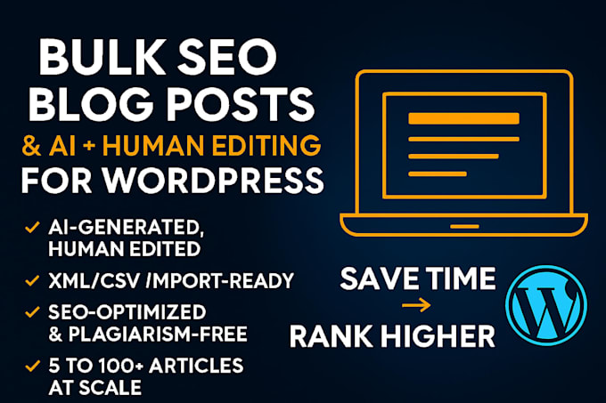 write bulk SEO blog posts and ai articles for niche websites