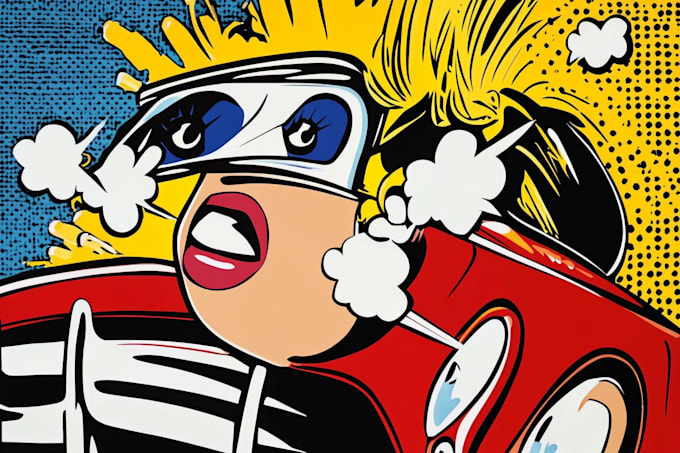 draw pop art or roy lichtenstein style
